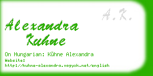 alexandra kuhne business card