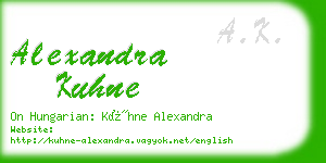 alexandra kuhne business card